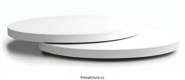 Abstract White Circular Platform Design