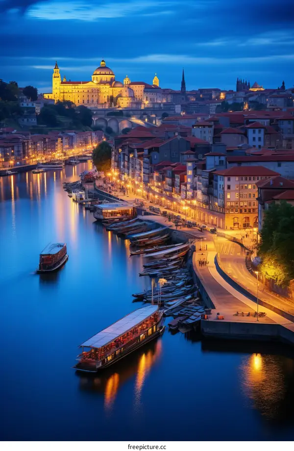 Night view of Porto, Portugal