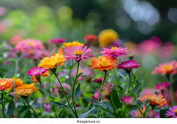 Colorful Flowers in a Garden