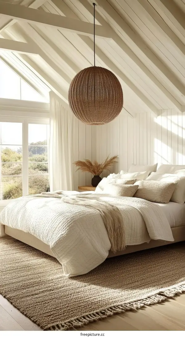 Beige Rug in a Modern Bedroom