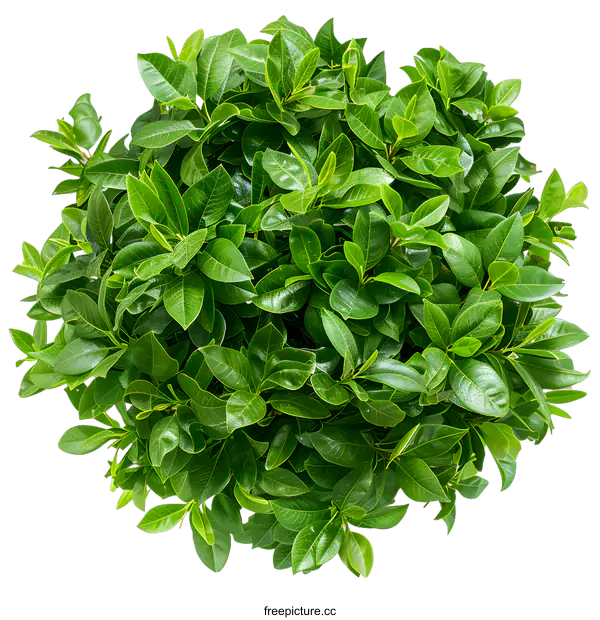 [Transparent Background PNG]Green Bush Top View Isolated on White Background