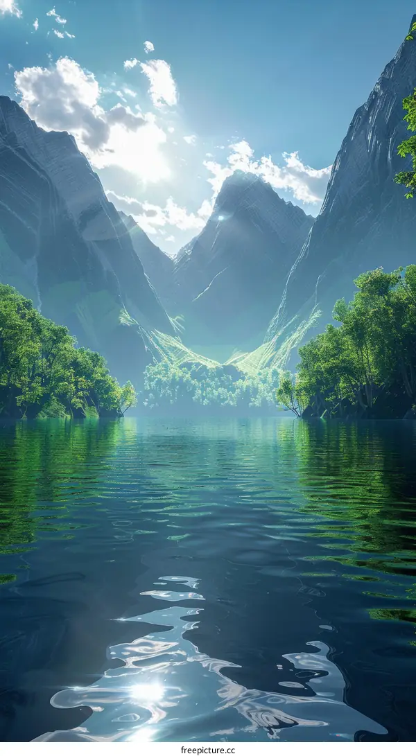 Tranquil Mountain Lake Reflections