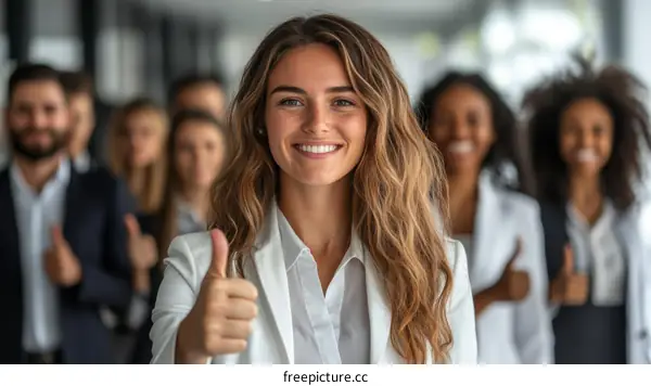 Successful Business Team Showing Appreciation