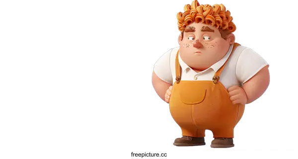 [Transparent Background PNG]3d illustration of a cartoon character