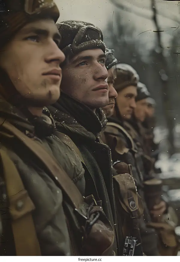 A group of soldiers in winter gear