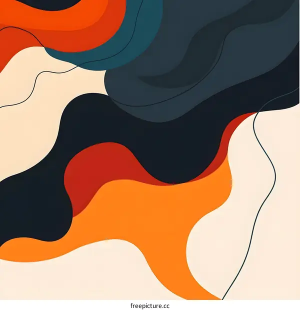 Abstract Background With Colorful Waves