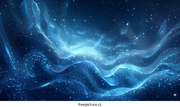 Azure Nebula: A Cosmic Tapestry of Stars and Celestial Phenomena