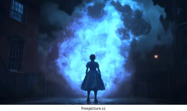 Mysterious Blue Light In The Night