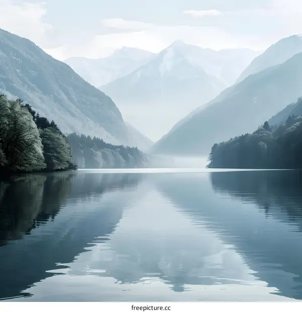 Calm Mountain Lake Reflections