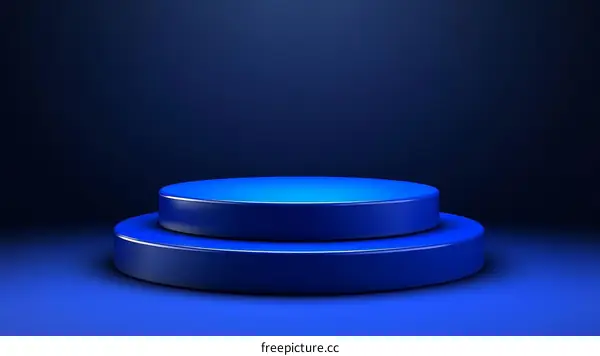 Modern Blue Product Display Stage