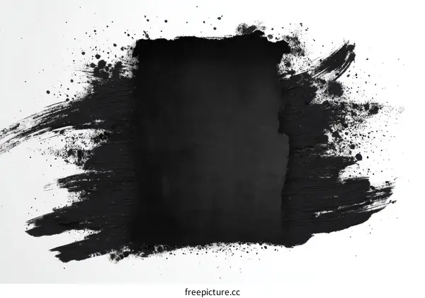 Abstract Black Paint Splatter Art Background