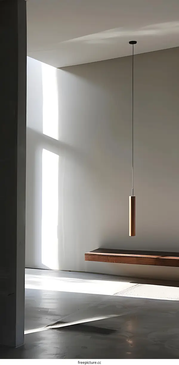 Minimalist Interior Design with Light and Shadow