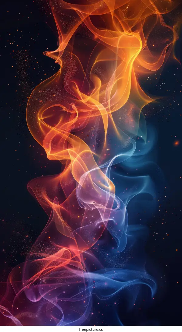 Abstract Colorful Smoke Illustration