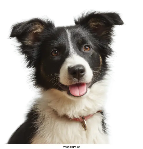 [Transparent Background PNG]Adorable Border Collie Puppy Portrait