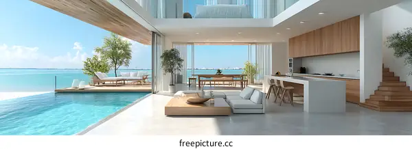Modern Seaside Luxury Home Interior