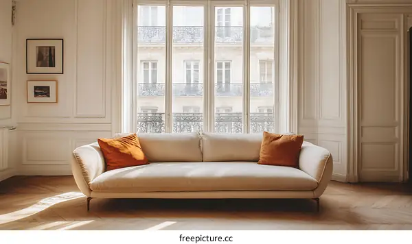 Elegant Parisian Living Room Sofa