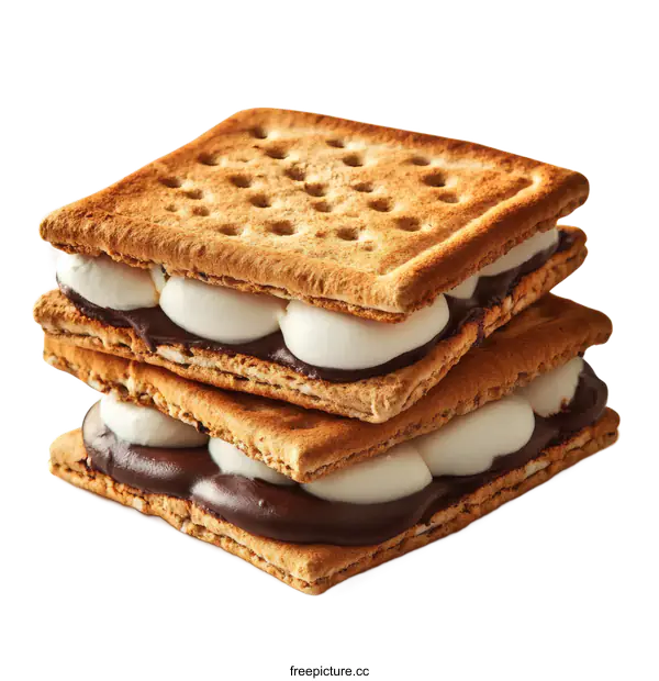 [Transparent Background PNG]Smores Stacked Dessert Treats