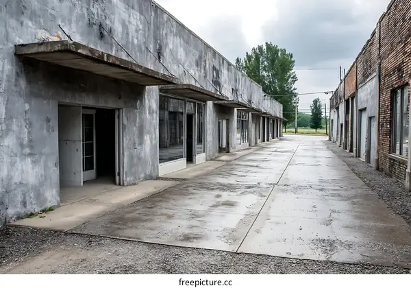 Abandoned Alleyway of Gray Buildings