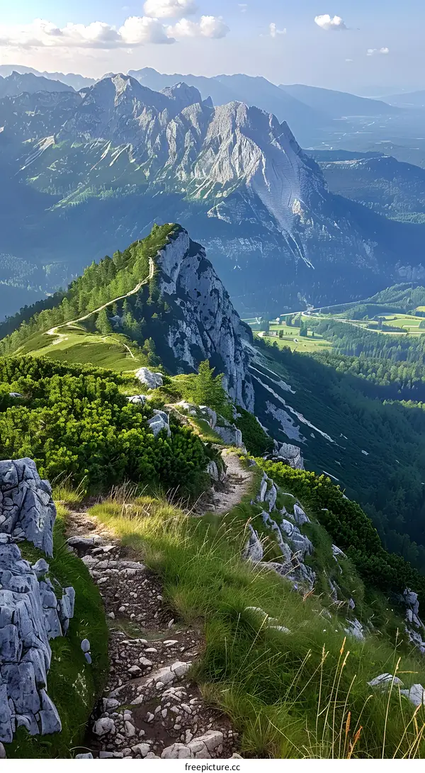 Mountain Trail View from Above