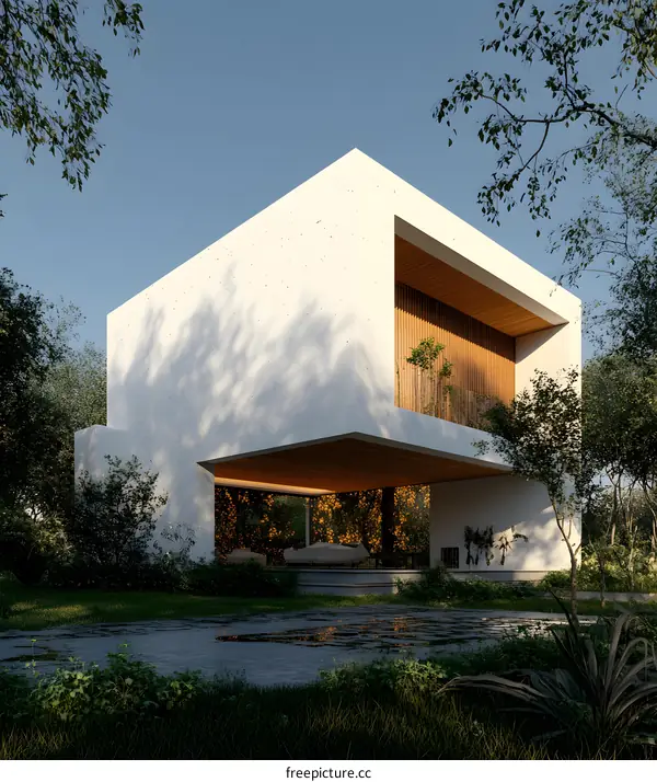 Modern Architecture House With Wooden Details