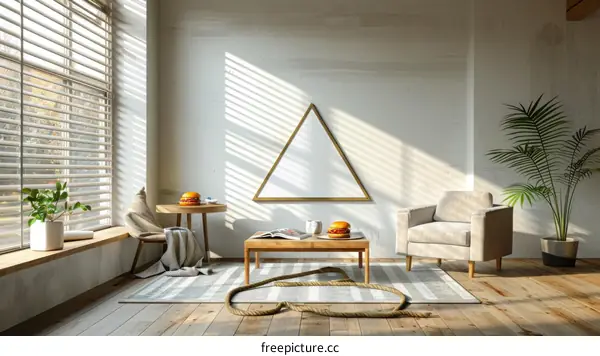 Spacious Modern Living Room with Large Windows