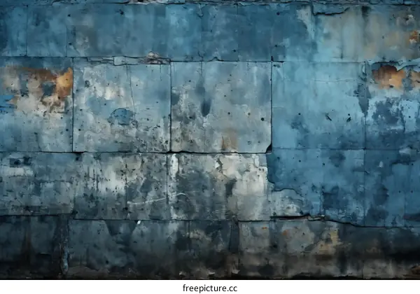 Blue Industrial Metal Wall Panels