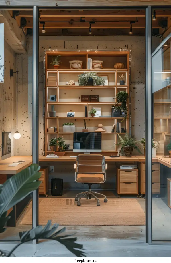 Inspiring Home Office with Natural Elements
