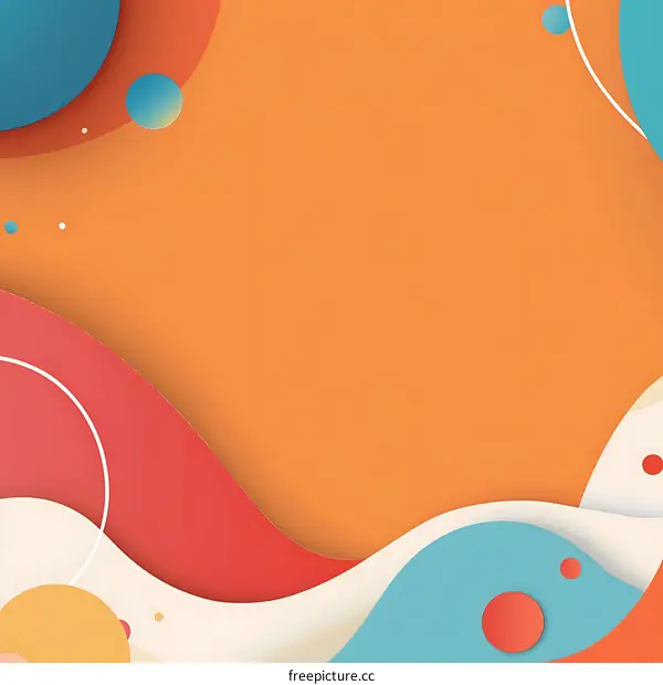 Abstract Colorful Background With Waves