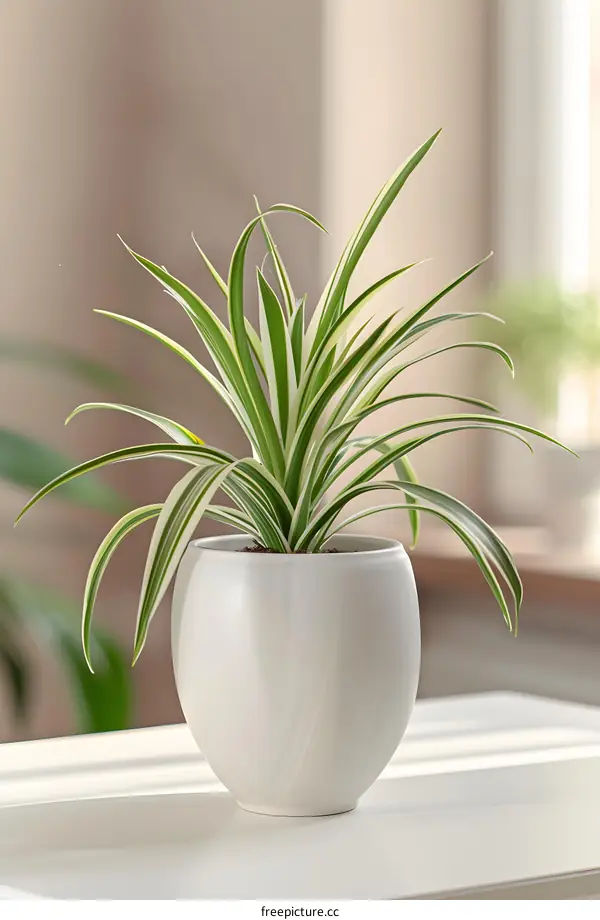 Green Plant in White Pot on White Table