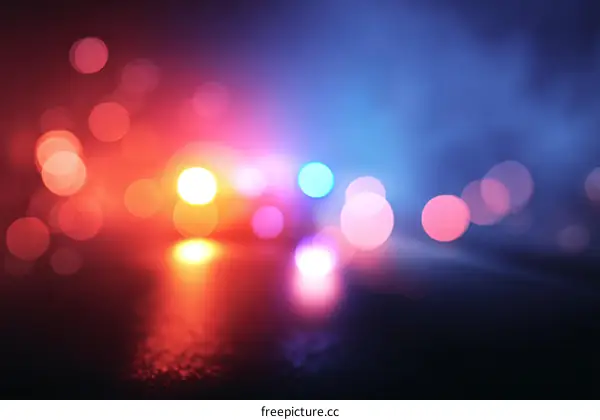 Night Lights Abstract Bokeh Background