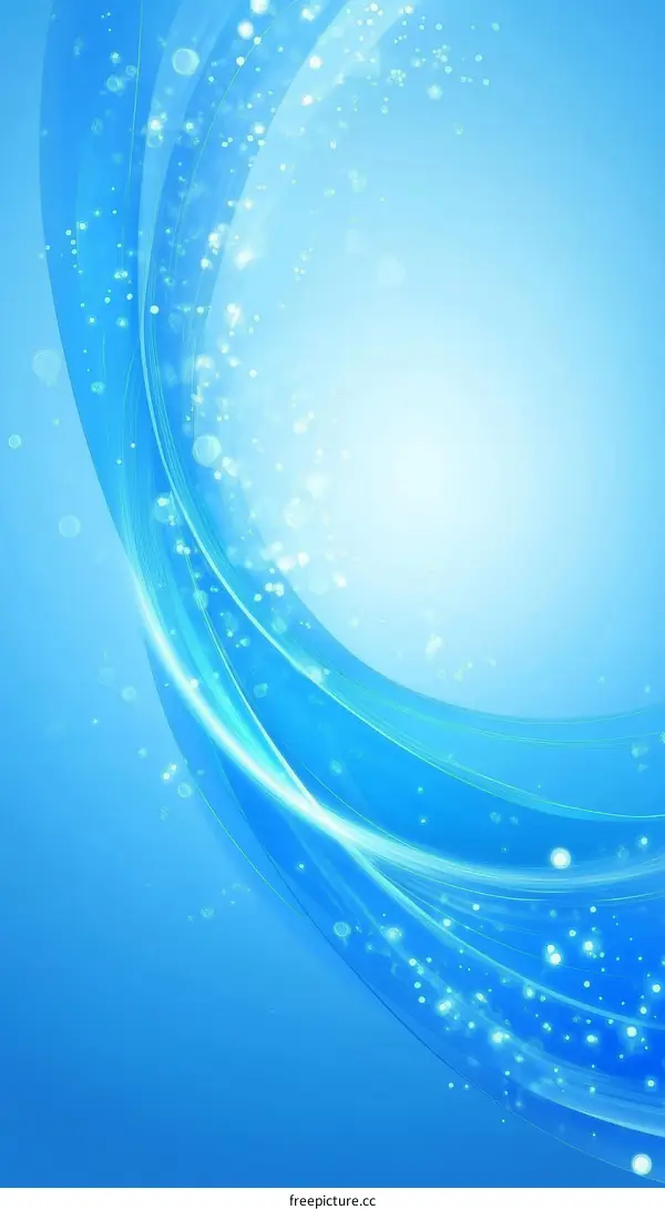 Abstract Light Blue Dynamic Wave Background
