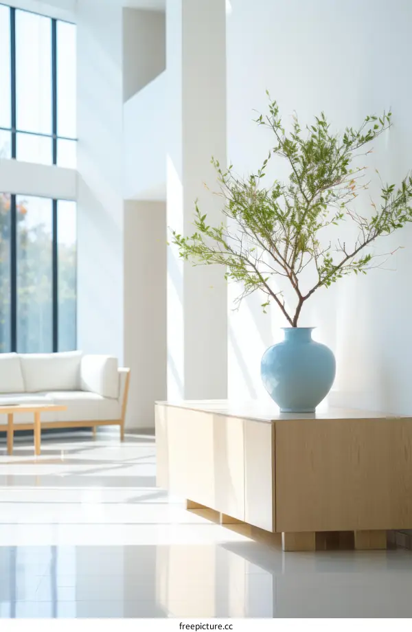 Modern Living Room Blue Vase