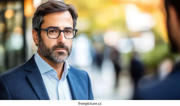 Business Man Portrait in City Street