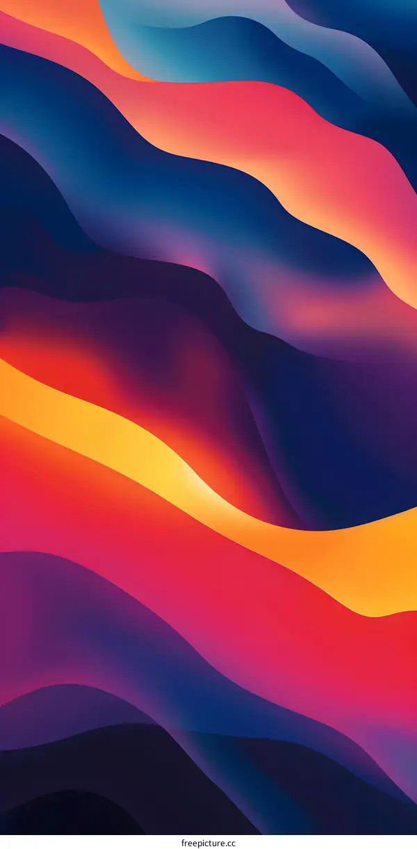 Abstract Colorful Wavy Background Design