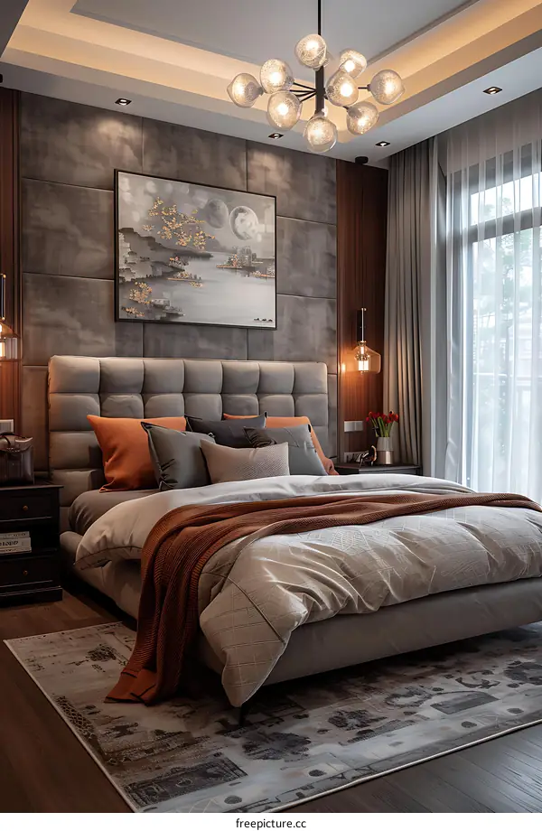 Modern minimalist style bedroom