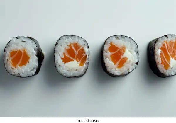 Salmon and Cream Cheese Sushi Rolls