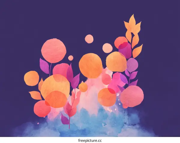 Abstract Watercolor Floral Design