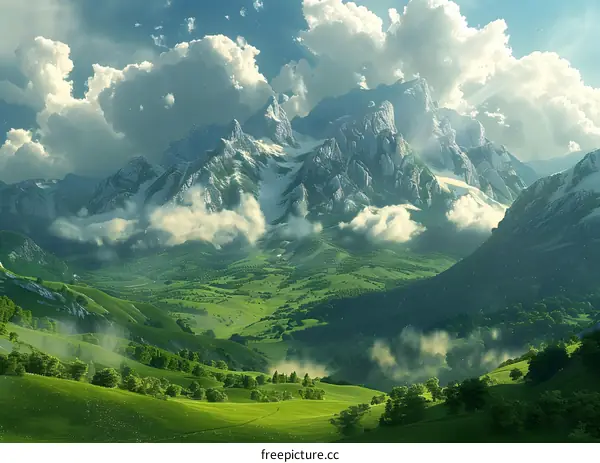 Misty Mountain Landscape