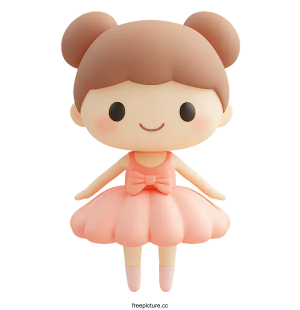 [Transparent Background PNG]Cute Ballerina Illustration