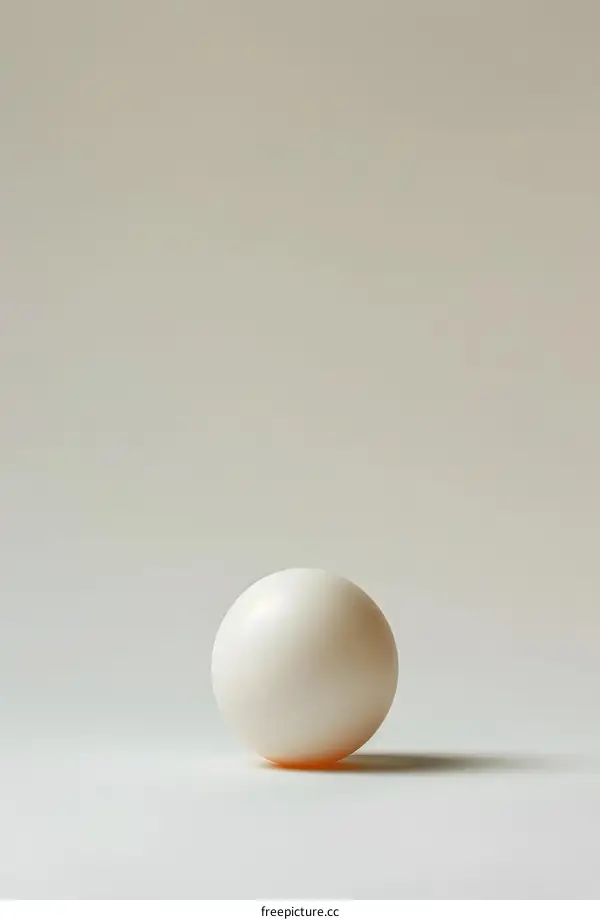 A white egg on a white background
