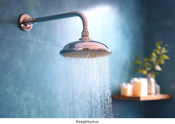 Modern Wall Mounted Shower Head in a Bathroom