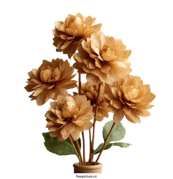 [Transparent Background PNG]Dried Paper Flower Bouquet Arrangement
