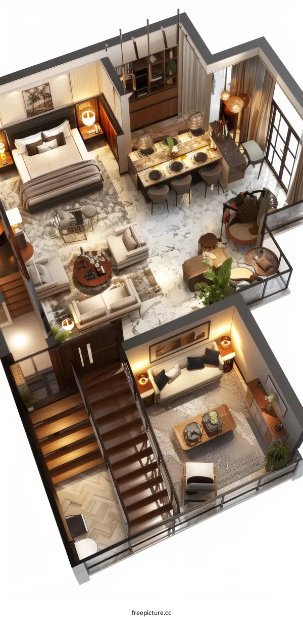 Duplex Apartment Interior Design Effect