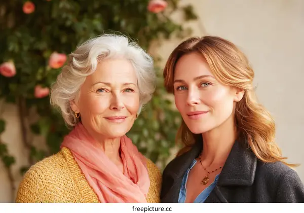 Two Women in a Garden Setting