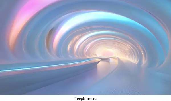 Abstract Futuristic Architectural Tunnel