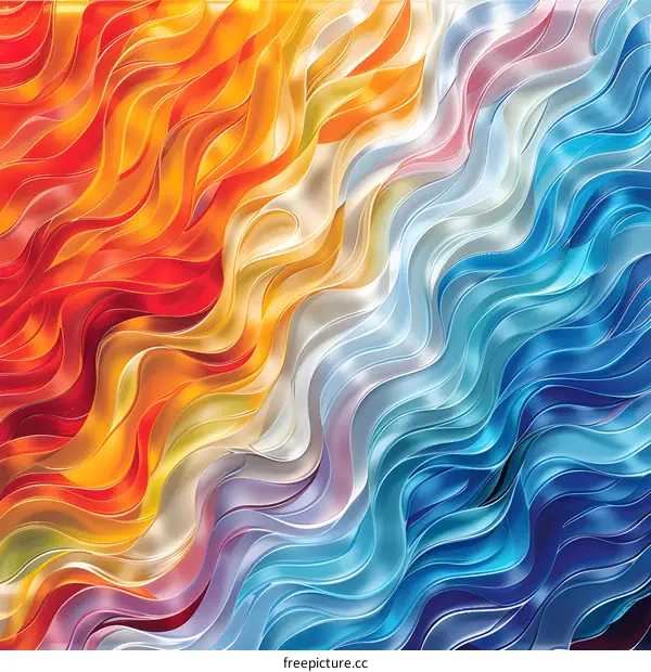 Abstract Colorful Wavy Stripes Background
