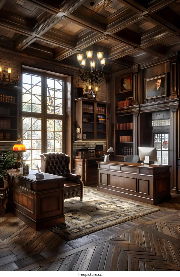 vintage study room