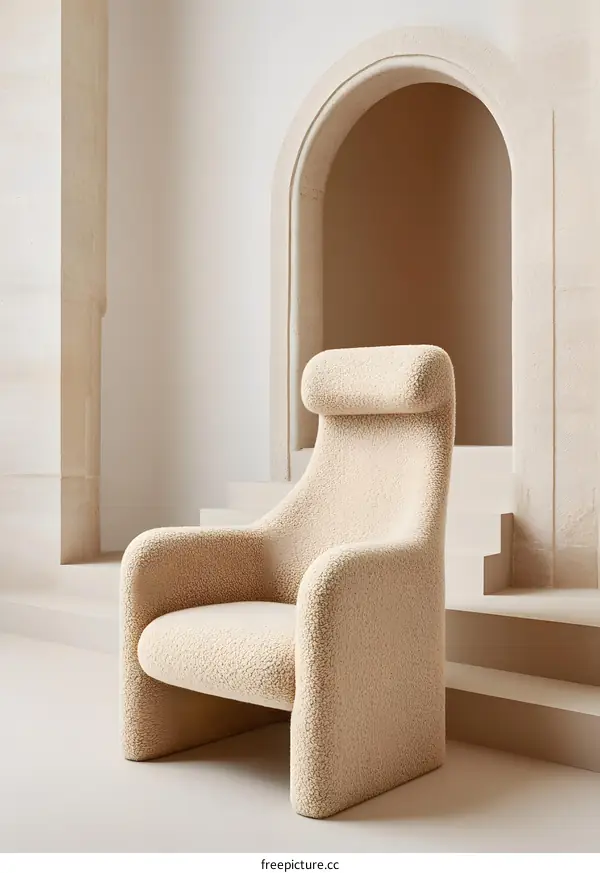 Modern Beige Armchair Interior Design