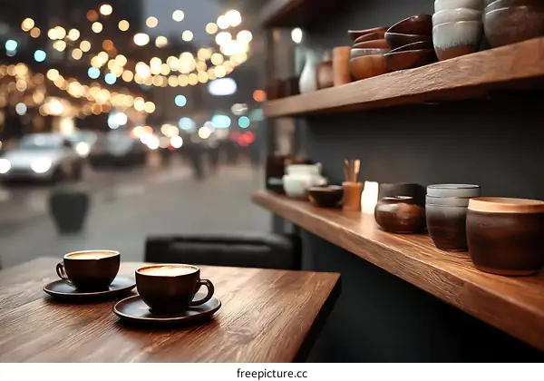 Cozy Coffee Shop with Street View
