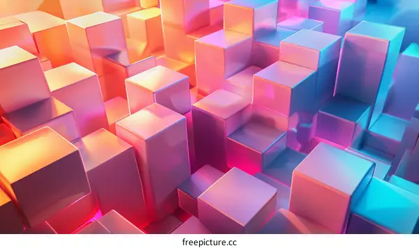 Colorful 3D Cube Design
